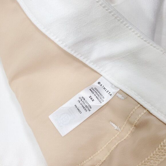 READ Athleta Sculptek Ultra Skinny Jeans in White Plus size 26 26X Stretch - Picture 9 of 13